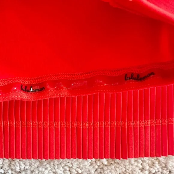 Lululemon Bright Red Pleated Tennis Skirt Built-In Shorts Size 4 NWOT - Picture 6 of 8